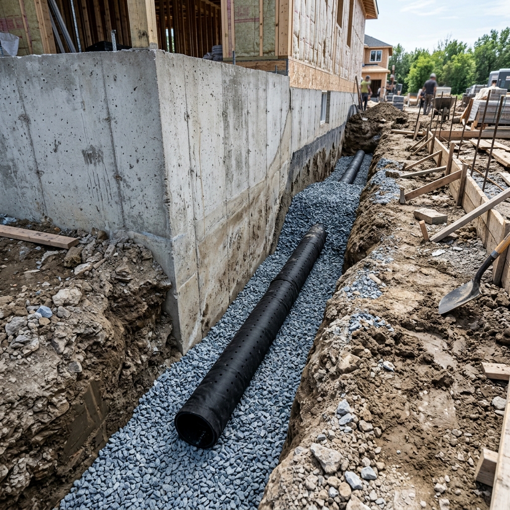 Installation de drain français